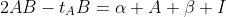 2AB-t_AB=\alpha A+\beta I