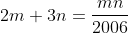 2m+3n=\frac{mn}{2006}