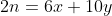2n=6x+10y