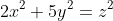2x^2+5y^2=z^2