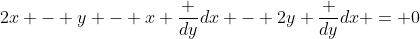 2x - y - x \frac {dy}{dx} - 2y \frac {dy}{dx} = 0