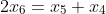 2x_{6}=x_{5}+x_{4}