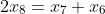 2x_{8}=x_{7}+x_{6}