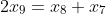 2x_{9}=x_{8}+x_{7}