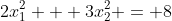2x_1^2 + 3x_2^2 = 8