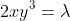 2xy^3=\lambda