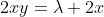 2xy=\lambda 2x