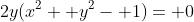 2y(x^2+ y^2- 1)= 0