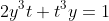 2y^3t+t^3y=1