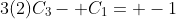 3(2)C_3- C_1= -1