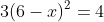 3(6-x)^2=4