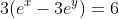 3(e^x-3e^y)=6