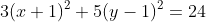 3(x+1)^2+5(y-1)^2=24