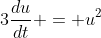 3\frac{du}{dt} = u^2