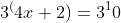 3^(4x+2)=3^10