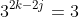 3^{2k-2j}=3