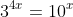 3^{4x}=10^x