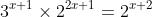 3^{x+1}\times2^{2x+1}=2^{x+2}