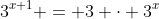 3^{x+1} = 3 \cdot 3^x