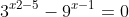 3^{x2-5}-9^{x-1}=0