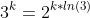 3^k=2^{k*ln(3)}