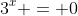 3^x = 0