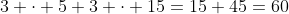 3 \cdot 5+3 \cdot 15=15+45=60