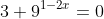 3+9^{1-2x}=0