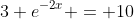3 e^{-2x} = 10