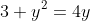 3+y^{2}=4y