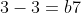 3-3=b7