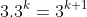 3.3^k=3^{k+1}