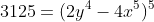 3125=(2y^4-4x^5)^5