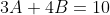 3A+4B=10