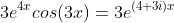 3e^{4x}cos(3x)=3e^{(4+3i)x}