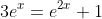 3e^x=e^{2x}+1