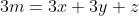 3m=3x+3y+z