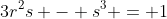 3r^2s - s^3 = 1