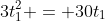 3t_1^2 = 30t_1