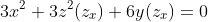 3x^2+3z^2(z_x)+6y(z_x)=0
