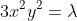 3x^2y^2=\lambda