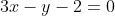 3x-y-2=0