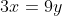 3x=9y