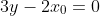 3y-2x_0=0