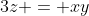 3z = xy