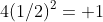 4(1/2)^2= 1