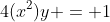 4(x^2)y = 1