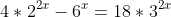 4*2^{2x}-6^{x}=18*3^{2x}