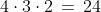 4\cdot3\cdot2\,=\,24