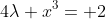 4\lambda x^3= 2